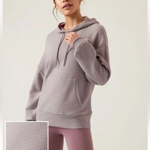 Athleta Balance Waffle Hoodie in Tinsel Purple 3X plus size thermal 23896